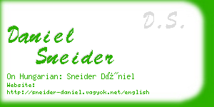 daniel sneider business card